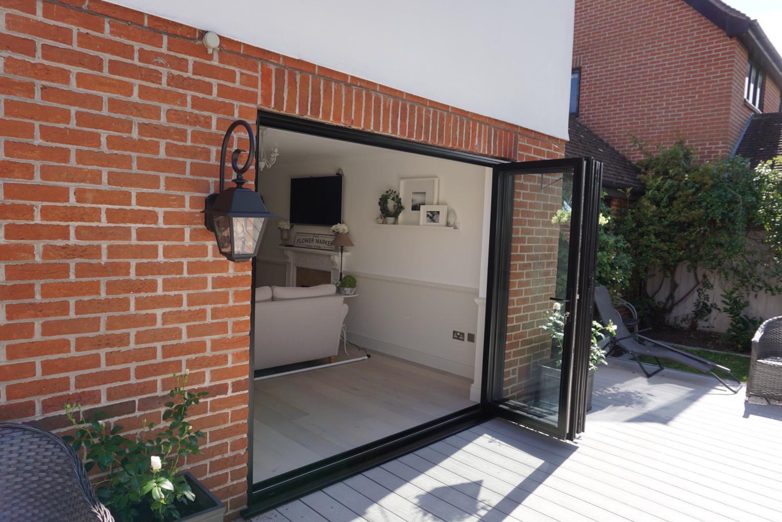Aluminium bi-fold door installation on an Essex home — project 5