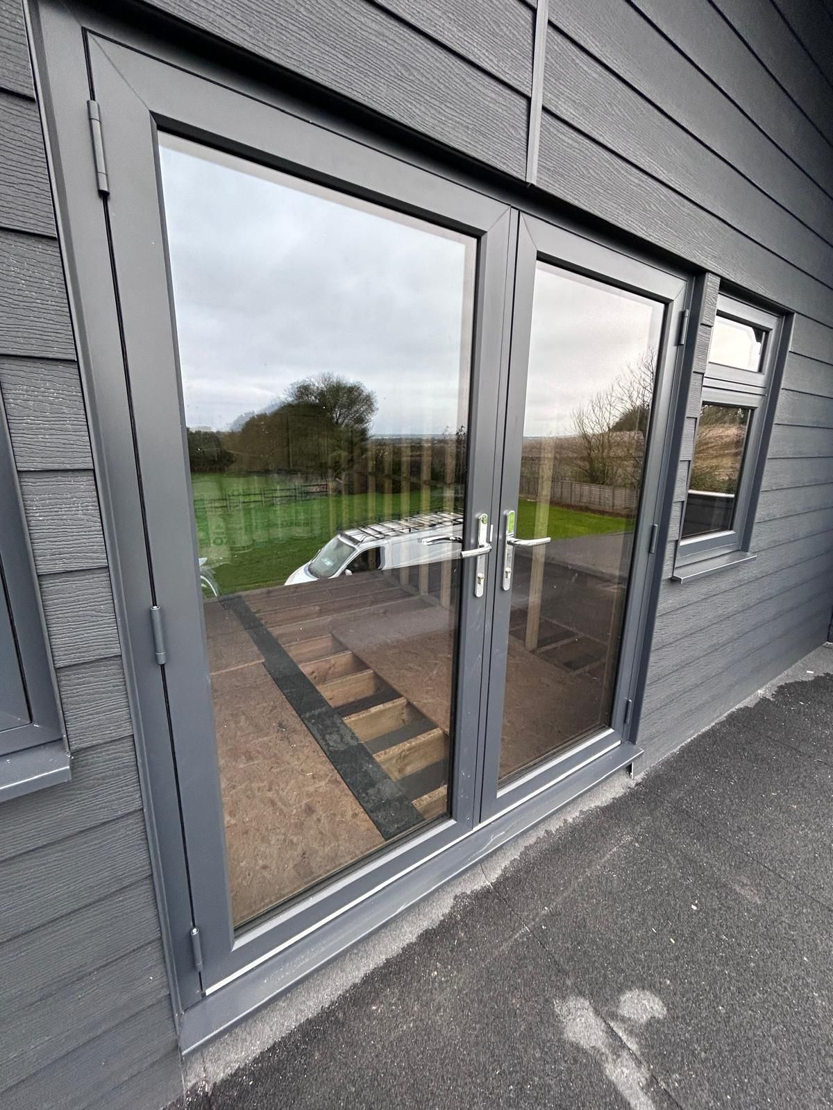 Aluminium French patio doors fitted to an Essex home — project 2