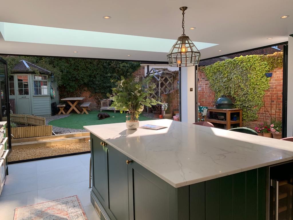 Aluminium bi-fold door installation on an Essex home — project 4